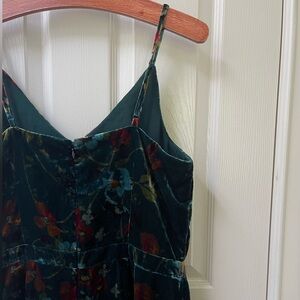 LOFT Velvet Floral Jumpsuit